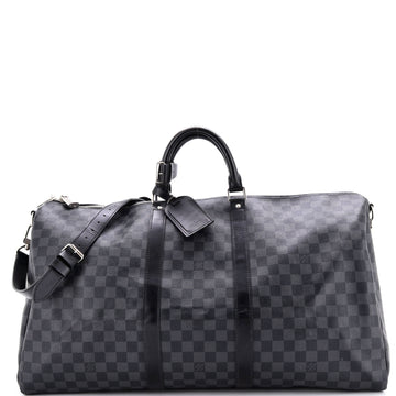 Keepall Bandouliere Bag Damier Graphite 55