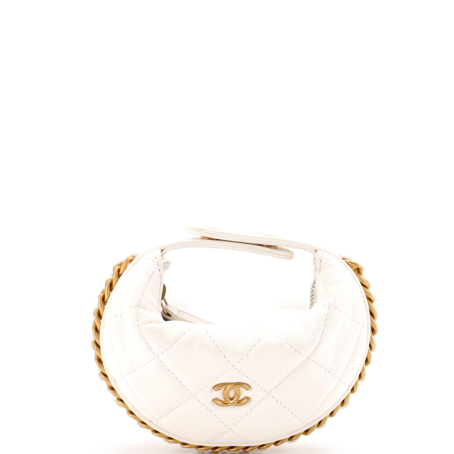 Chanel Chain Around Hobo Pouch Quilted Lambskin Extra Mini