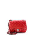 Chanel Square Classic Single Flap Bag Quilted Lambskin Mini