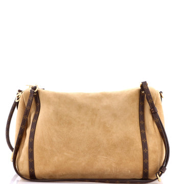 Express Handbag Suede with Monogram Canvas MM