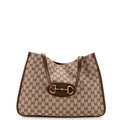 Gucci Horsebit 1955 Tote GG Canvas with Leather Medium