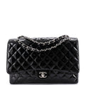 Chanel Classic Single Flap Bag Quilted Patent Maxi