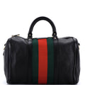 Gucci Vintage Web Boston Bag Leather Medium