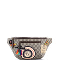 Gucci Courrier Zip Belt Bag GG Coated Canvas with Applique