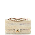 Chanel Classic Double Flap Bag Watercolor Print Quilted Lambskin Medium
