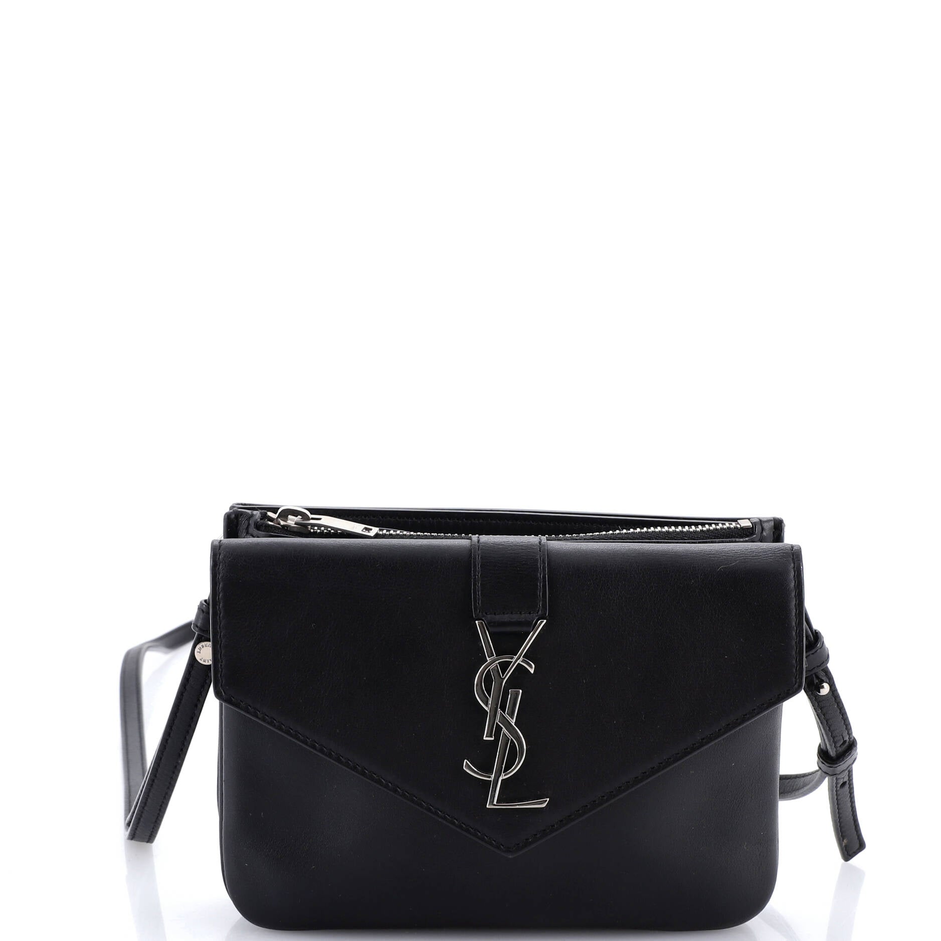 Saint Laurent Classic Monogram Tri-Pocket Crossbody Bag Leather