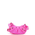 Le Cagole Giant Studs Shoulder Bag Leather XS