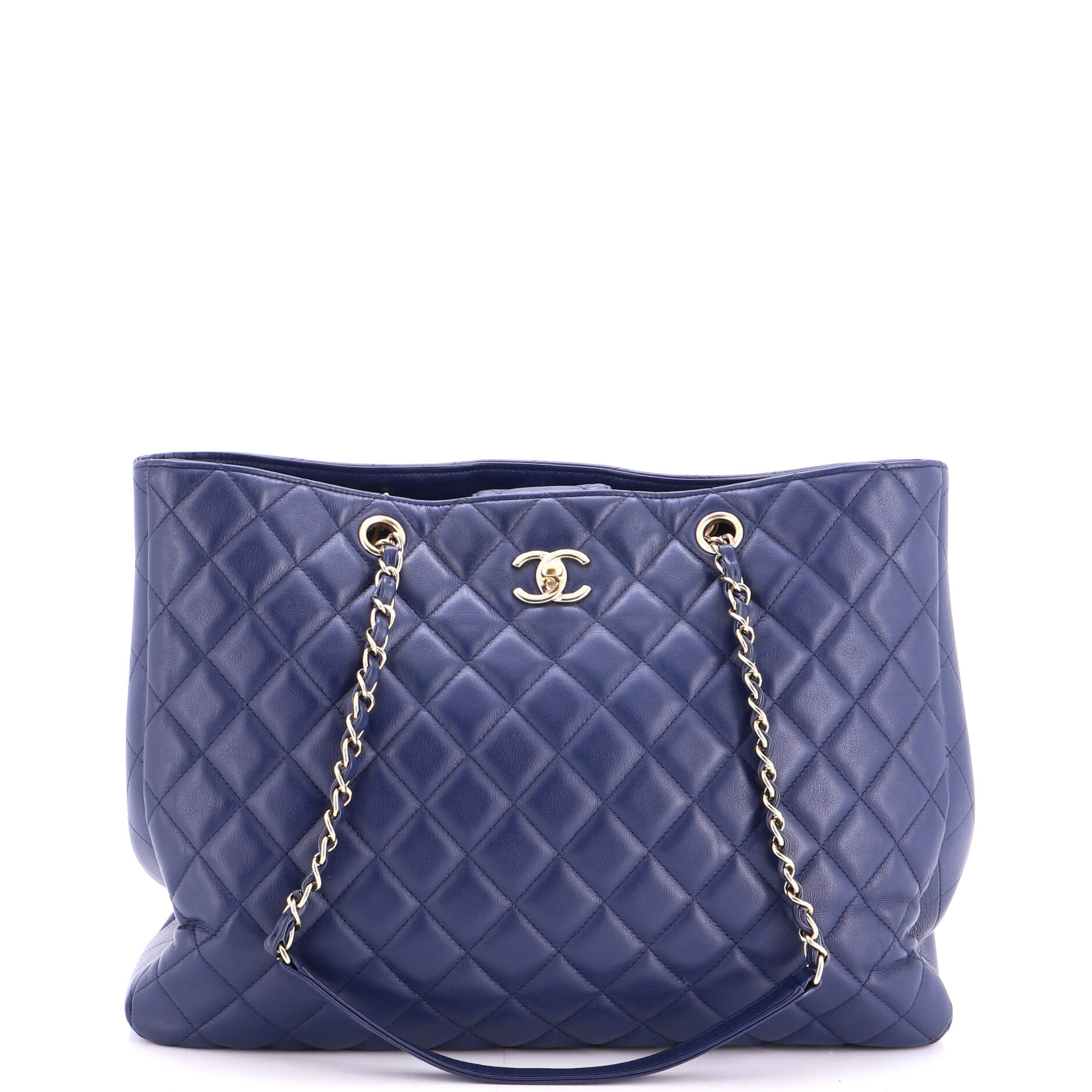 Chanel Classic CC Shopping Tote Quilted Calfskin Large