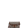 Gucci Horsebit 1955 Flap Crossbody Bag GG Coated Canvas Mini