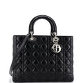 Christian Dior Vintage Lady Dior Bag Cannage Quilt Lambskin Large