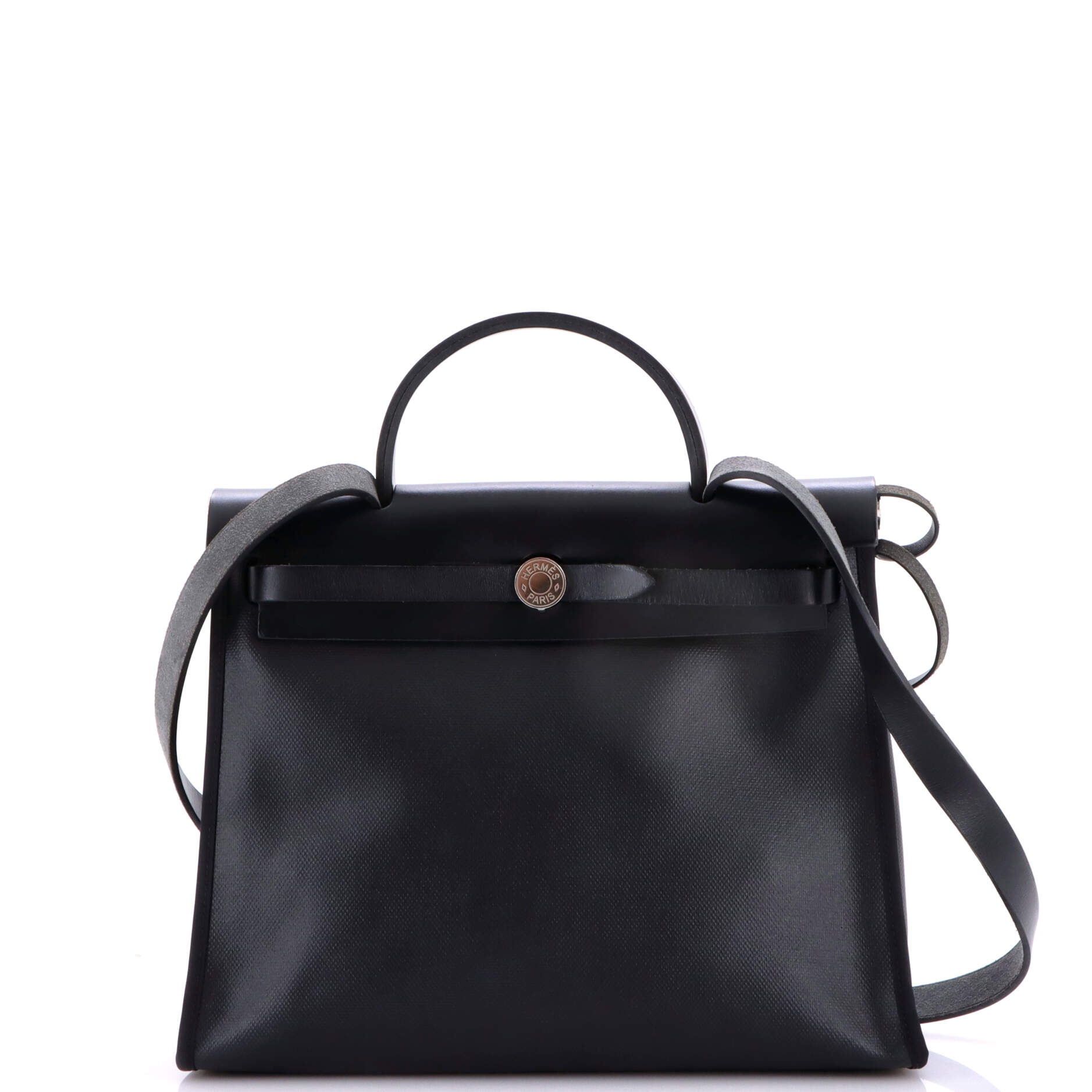 Hermes Herbag Zip Berline Vache Canvas and Leather 31