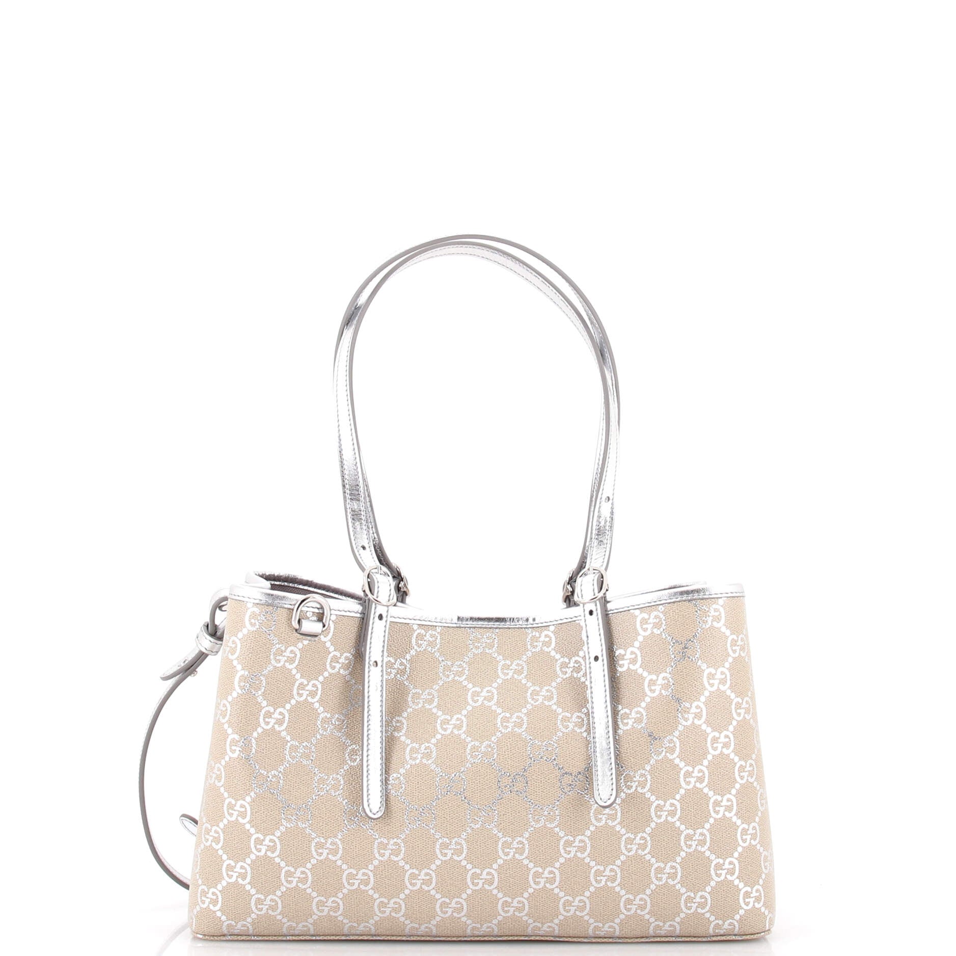 Gucci Emblem Tote GG Coated Canvas Small