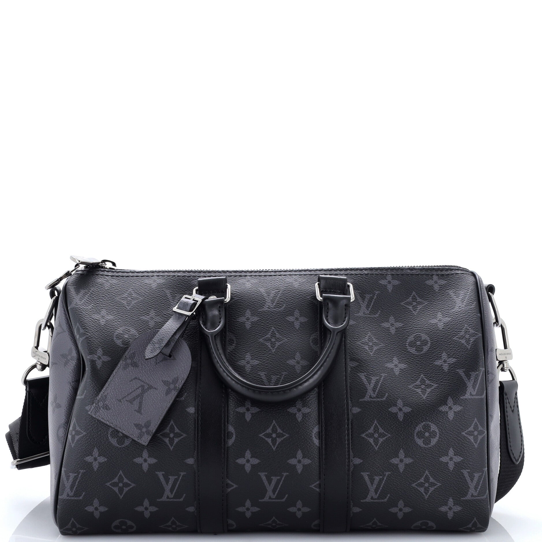 Louis Vuitton Keepall Bandouliere Bag Reverse Monogram Eclipse Canvas 35
