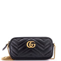 Gucci GG Marmont Chain Crossbody Bag Matelasse Leather Mini