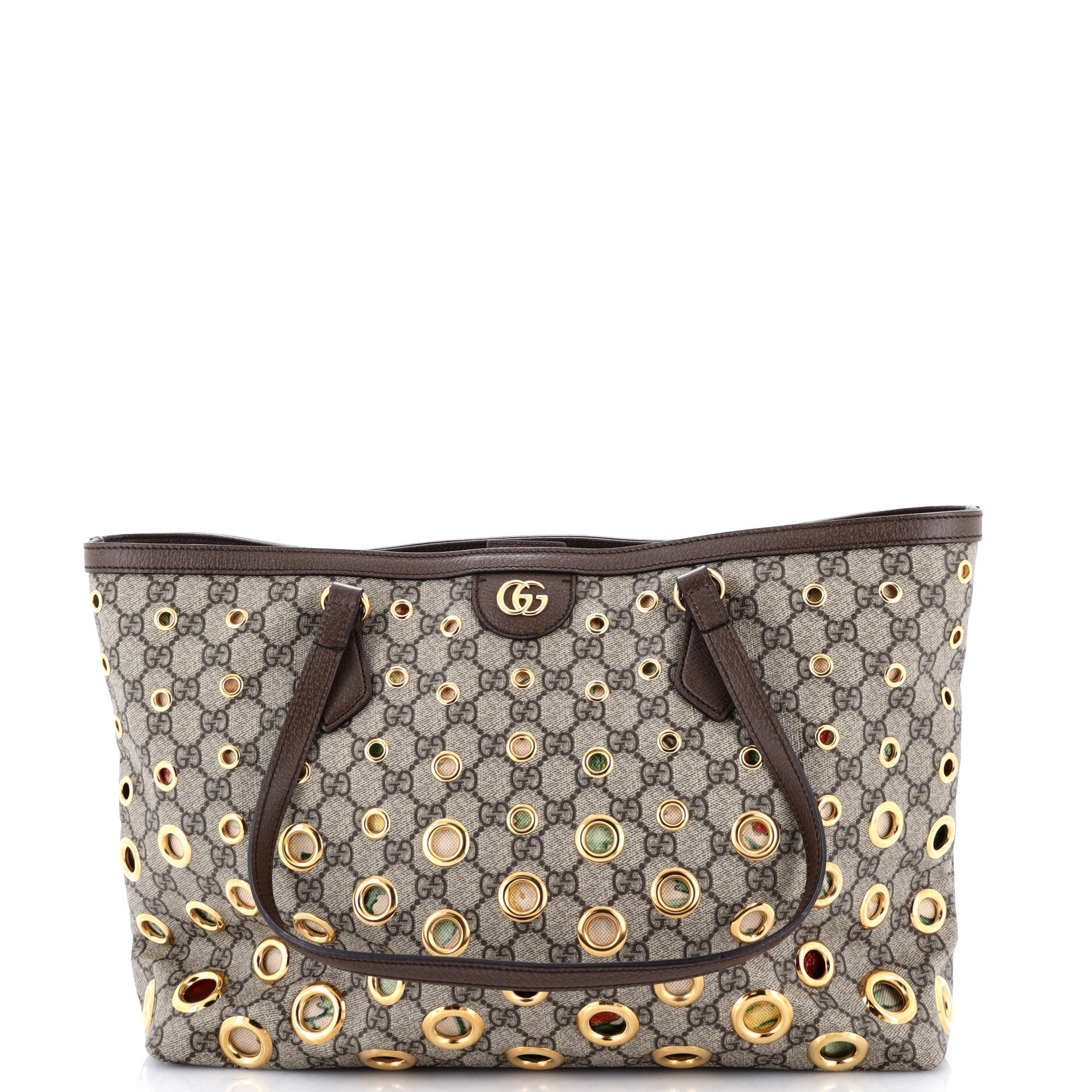 Gucci Ophidia Tote Grommet GG Coated Canvas Medium