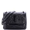 Saint Laurent Niki Chain Flap Bag Matelasse Chevron Leather Baby