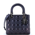 Christian Dior Lady Dior Bag Macrocannage Crinkled Calfskin Medium