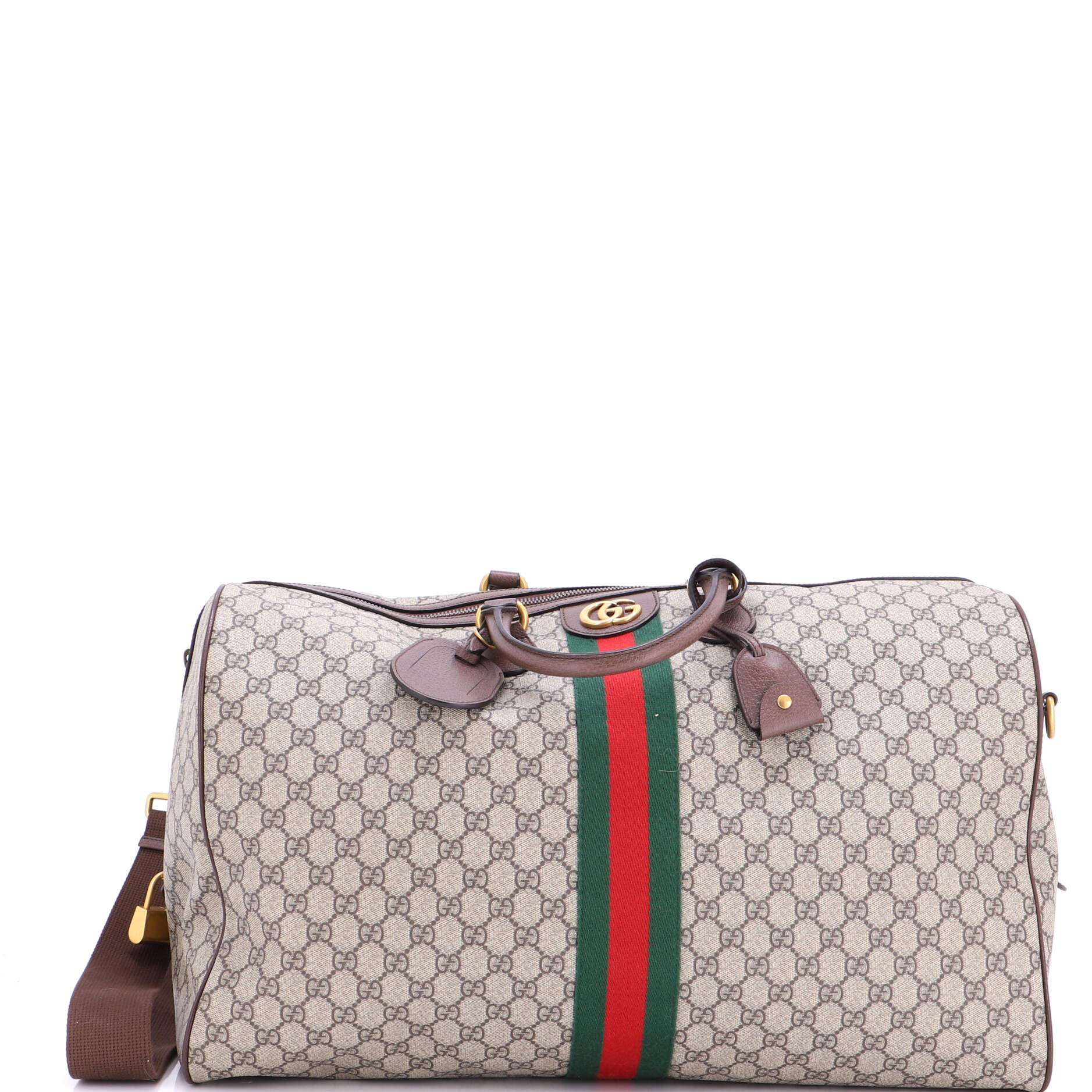 Gucci Ophidia Carry On Duffle Bag GG Coated Canvas Large