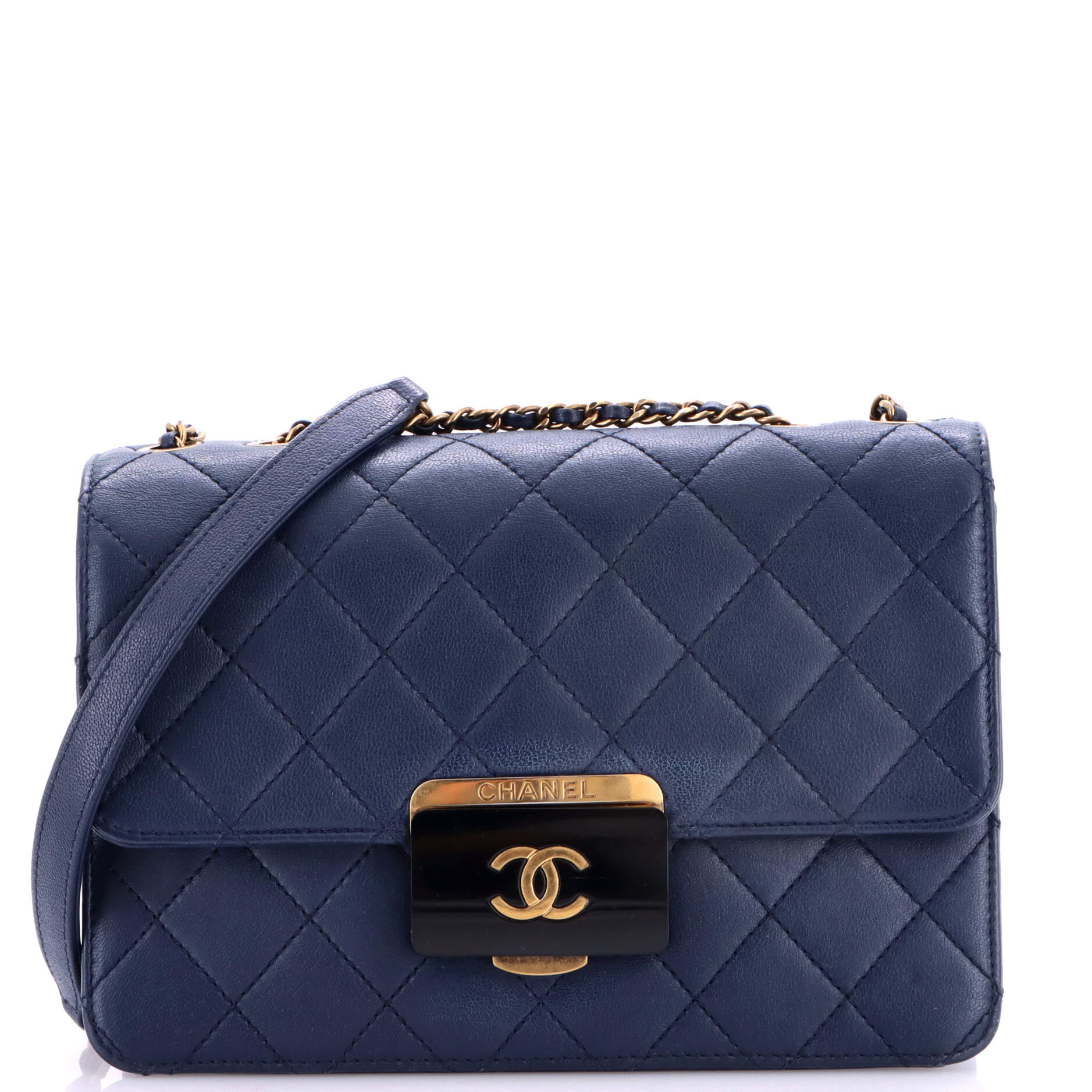 Chanel Beauty Lock Flap Bag Quilted Sheepskin Small