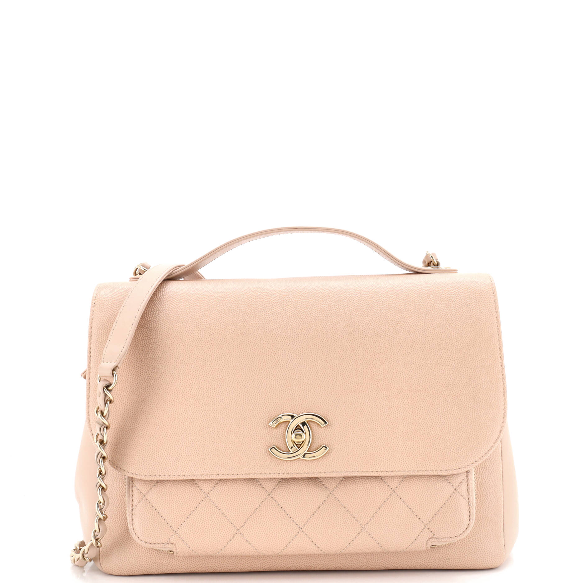 Chanel Business Affinity Flap Bag Quilted Caviar Large