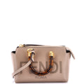 Fendi Logo By The Way Top Handle Bag Embossed Leather Mini