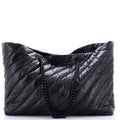 Crush Carry All Chain Tote Quilted Leather Large
