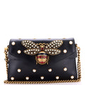 Gucci Broadway Pearly Bee Shoulder Bag Embellished Leather Mini