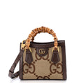 Gucci Diana NM Bamboo Handle Tote Jumbo GG Canvas Mini