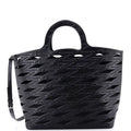 Neo Basket Bag Cutout Embossed Leather Large