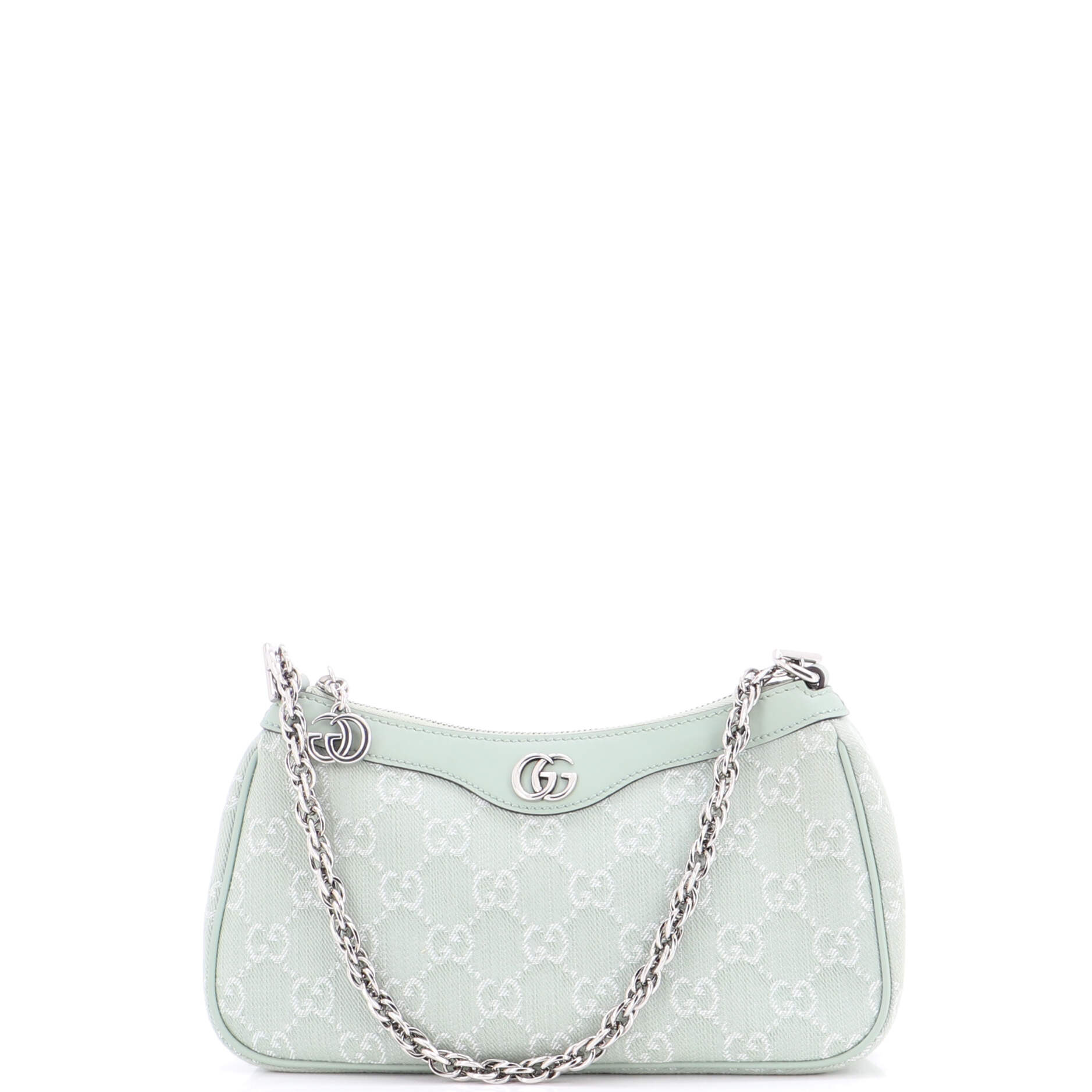 Gucci Ophidia Zip Pochette Shoulder Bag GG Denim Small