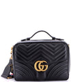 Gucci GG Marmont Zip Around Camera Bag Matelasse Leather Small