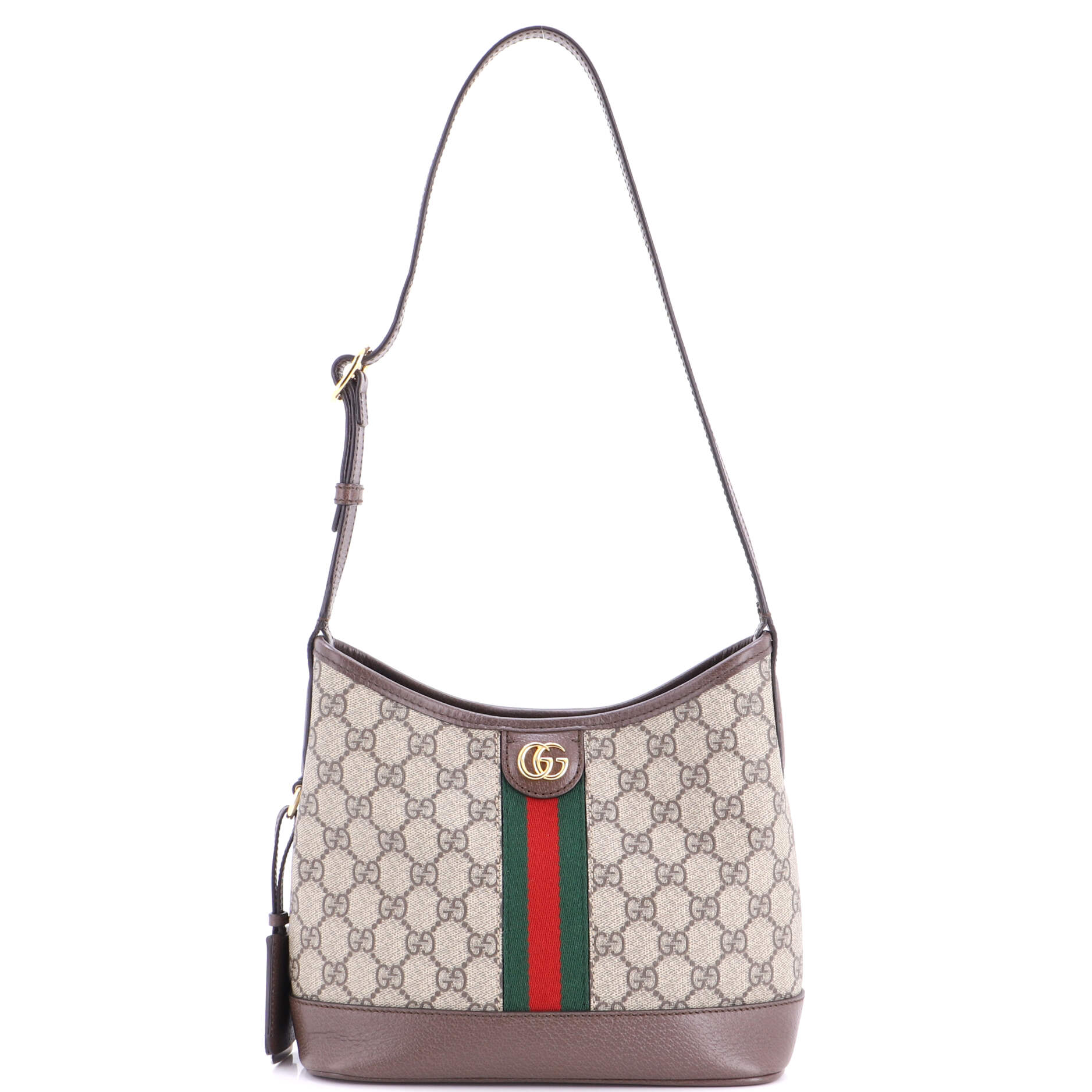 Gucci Ophidia Open Bucket Bag GG Coated Canvas with Leather Small