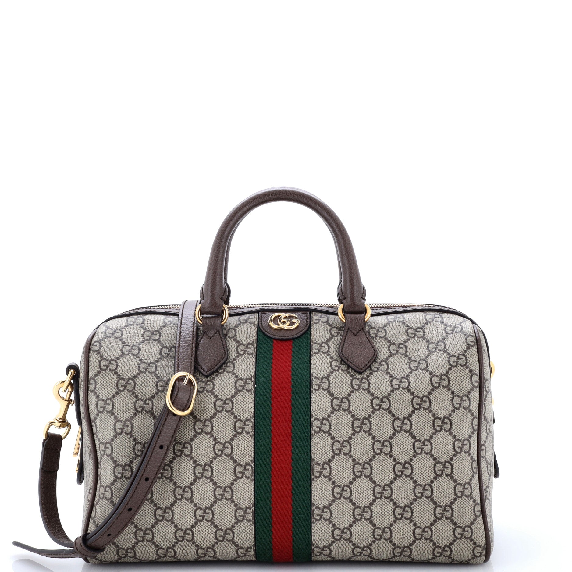 Gucci Ophidia Convertible Boston Bag GG Coated Canvas Medium