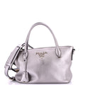 Prada Dual Strap Zip Tote Vitello Daino Small