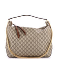 Gucci Chain Hobo GG Coated Canvas Large