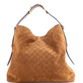Gucci Beatrix Horsebit Tote Bag GG Suede Large