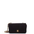 Chanel Vintage Full Flap Bag Quilted Jersey Mini