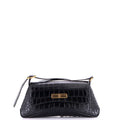 XX Flap Street Shoulder Bag Crocodile Embossed Leather Small