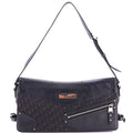 Christian Dior Vintage Street Chic Shoulder Handbag Diorissimo Canvas with Leather Medium