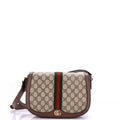 Gucci Ophidia Saddle Flap Shoulder Bag GG Coated Canvas Small