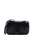 Gucci GG Marmont Monochrome Flap Bag Matelasse Leather Small