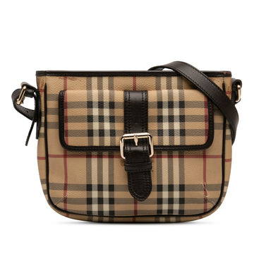 Burberry Chester Satchel Haymarket Coated Canvas Small