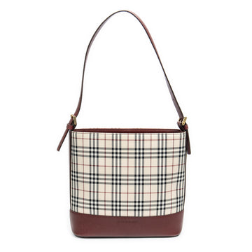 Burberry Hartham Crossbody Bag Haymarket Coated Canvas Medium