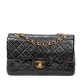 Chanel Vintage Classic Double Flap Bag Quilted Lambskin Small