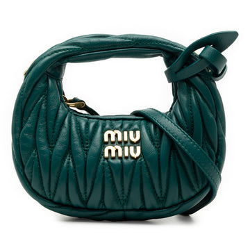 Miu Miu Wander Hobo Matelasse Leather Mini
