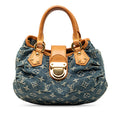 Louis Vuitton Pleaty Handbag Denim Small