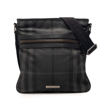 Burberry Beckley Crossbody Smoked Check Coated Canvas