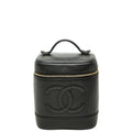 Chanel Vintage Timeless Cosmetic Case Caviar Tall