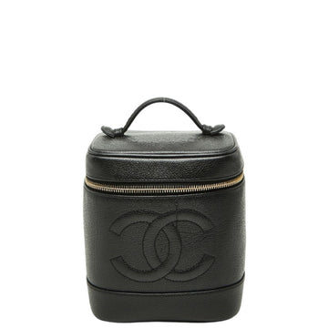 Chanel Vintage Timeless Cosmetic Case Caviar Tall