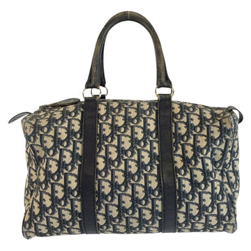 Christian Dior Vintage Trotter Boston Bag Diorissimo Canvas Medium